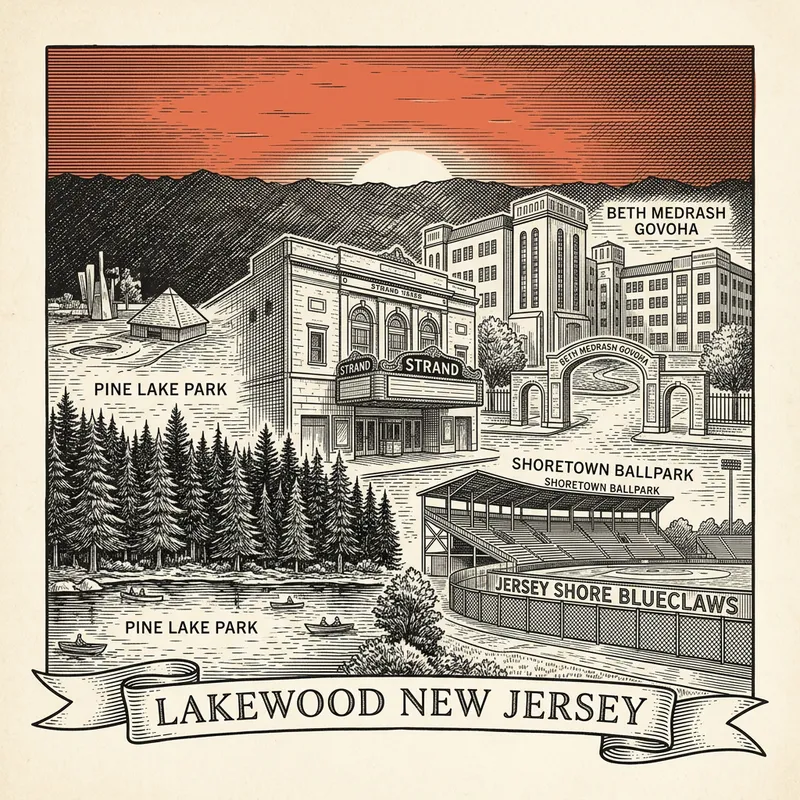 Engraved Lakewood NJ city illustration – Official Translations certified translation services from $29.95 per page