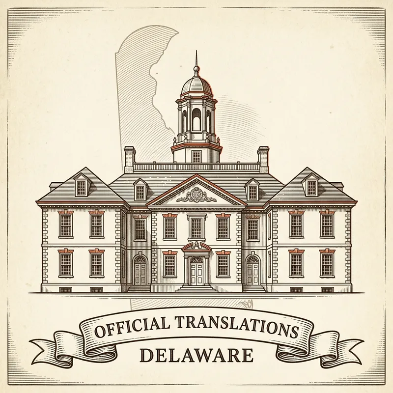 Flag of Delaware — certified translation services across Delaware