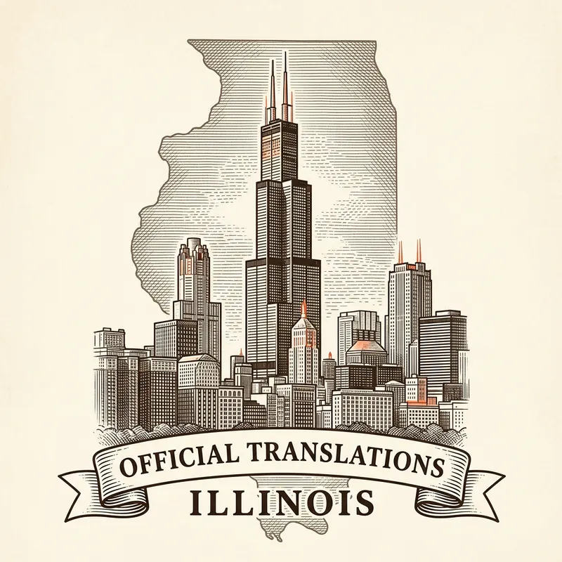 Flag of Illinois &ndash; certified translation services across Illinois