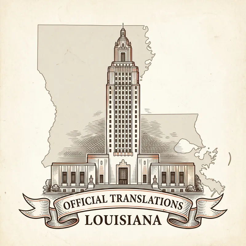 Flag of Louisiana — certified translation services across Louisiana