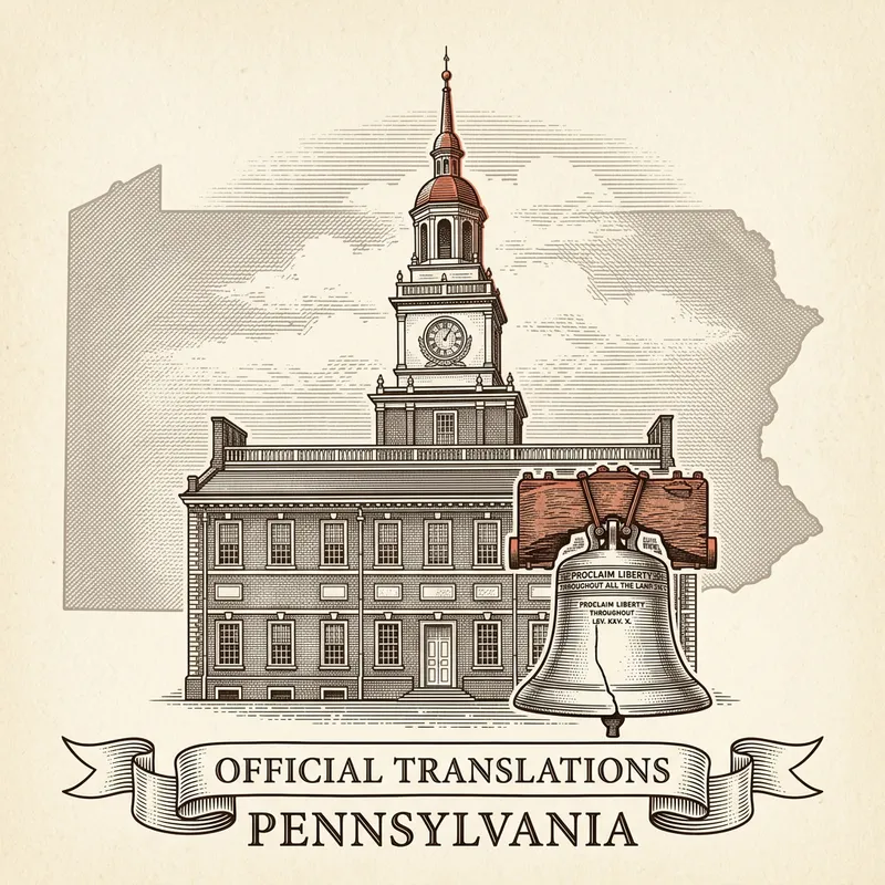 Flag of Pennsylvania — certified translation services across Pennsylvania