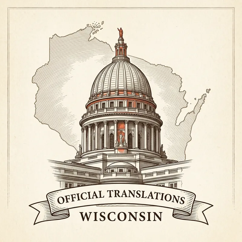 Flag of Wisconsin — certified translation services across Wisconsin