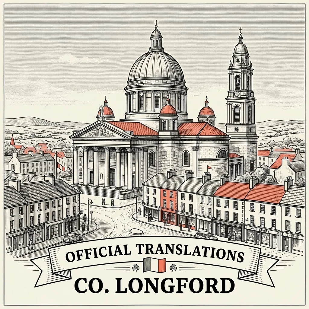 Engraved Co. Longford illustration &ndash; Official Translations certified translation from €29.95 per page