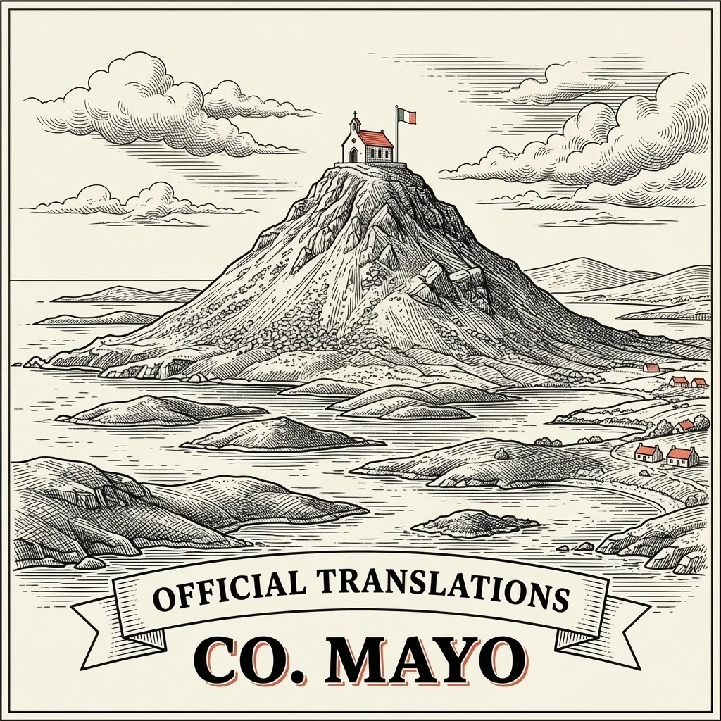 Engraved Co. Mayo illustration &ndash; Official Translations certified translation from €29.95 per page