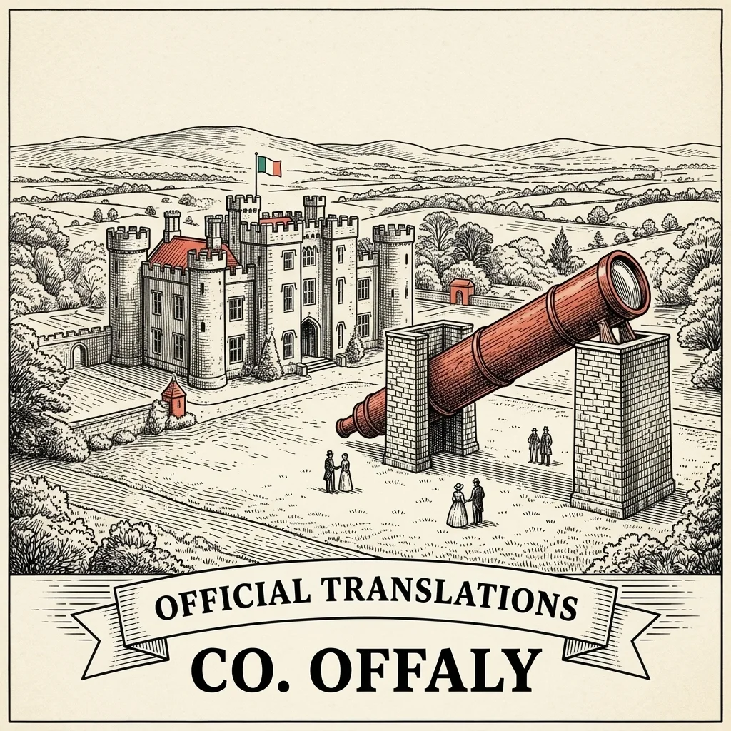 Engraved Co. Offaly illustration &ndash; Official Translations certified translation from €29.95 per page