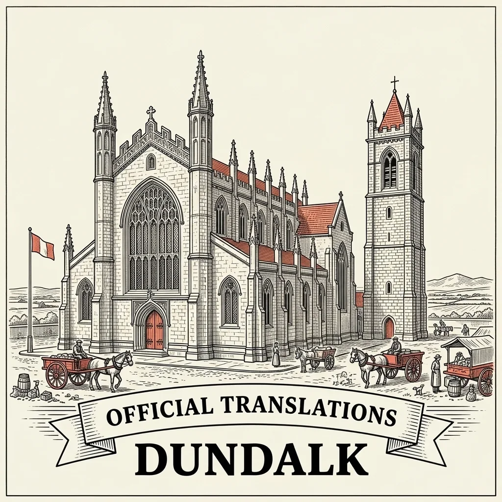 Engraved Dundalk illustration &ndash; Official Translations certified translation from €29.95 per page