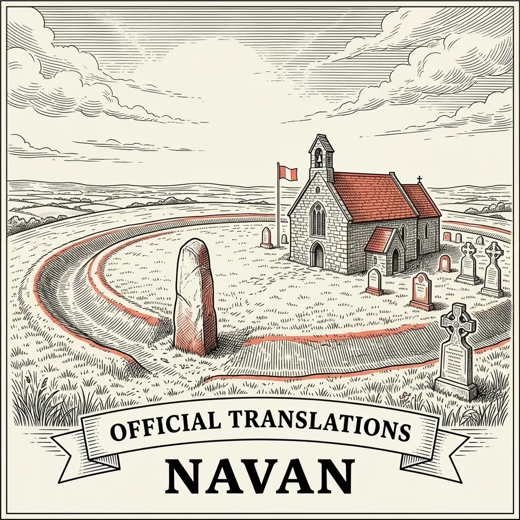 Engraved Navan illustration &ndash; Official Translations certified translation from €29.95 per page